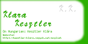 klara kesztler business card